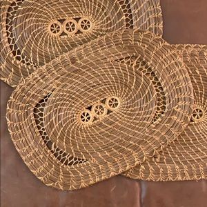 Vintage Boho Wicker Placemats (4)